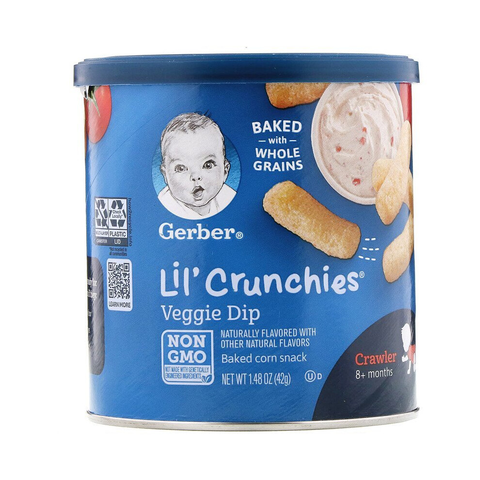 Gerber, Lil' Crunchies, 8+ Months, Veggie Dip, 1.48 oz (42 g)