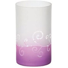 Yankee Candle Purple Scrolls Frosted Glass Jar Holder