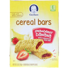 Gerber, 8 Soft Baked Grain Bars, 12+ Months, Strawberry Banana