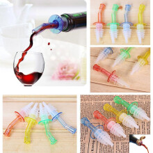 4Pc Multi-Coloured bottle Pourer & Stopper