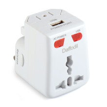 4 In 1 International World Wide Universal Travel Adaptor with USB Charging