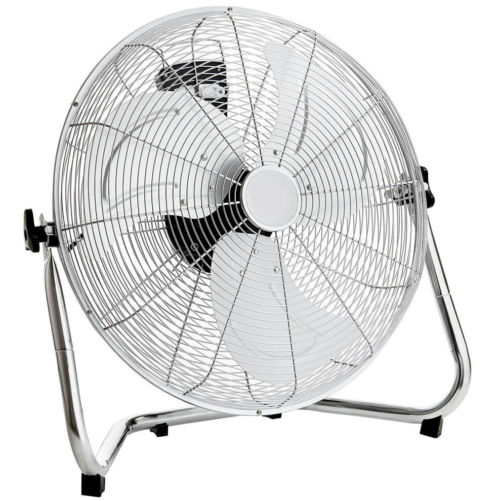 Oypla 20 Inch 3 Speed Chrome Floor Standing Gym Fan