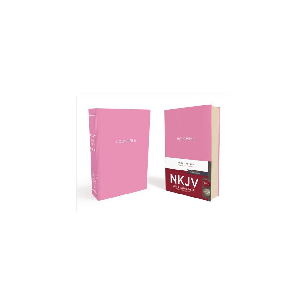 NKJV, Gift and Award Bible, Leather-Look, Pink, Red Letter Edition, Comfort Print