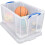 Really Useful Useful Box 84litre Plastic Storage Box Clear Complete Securing Handles 1
