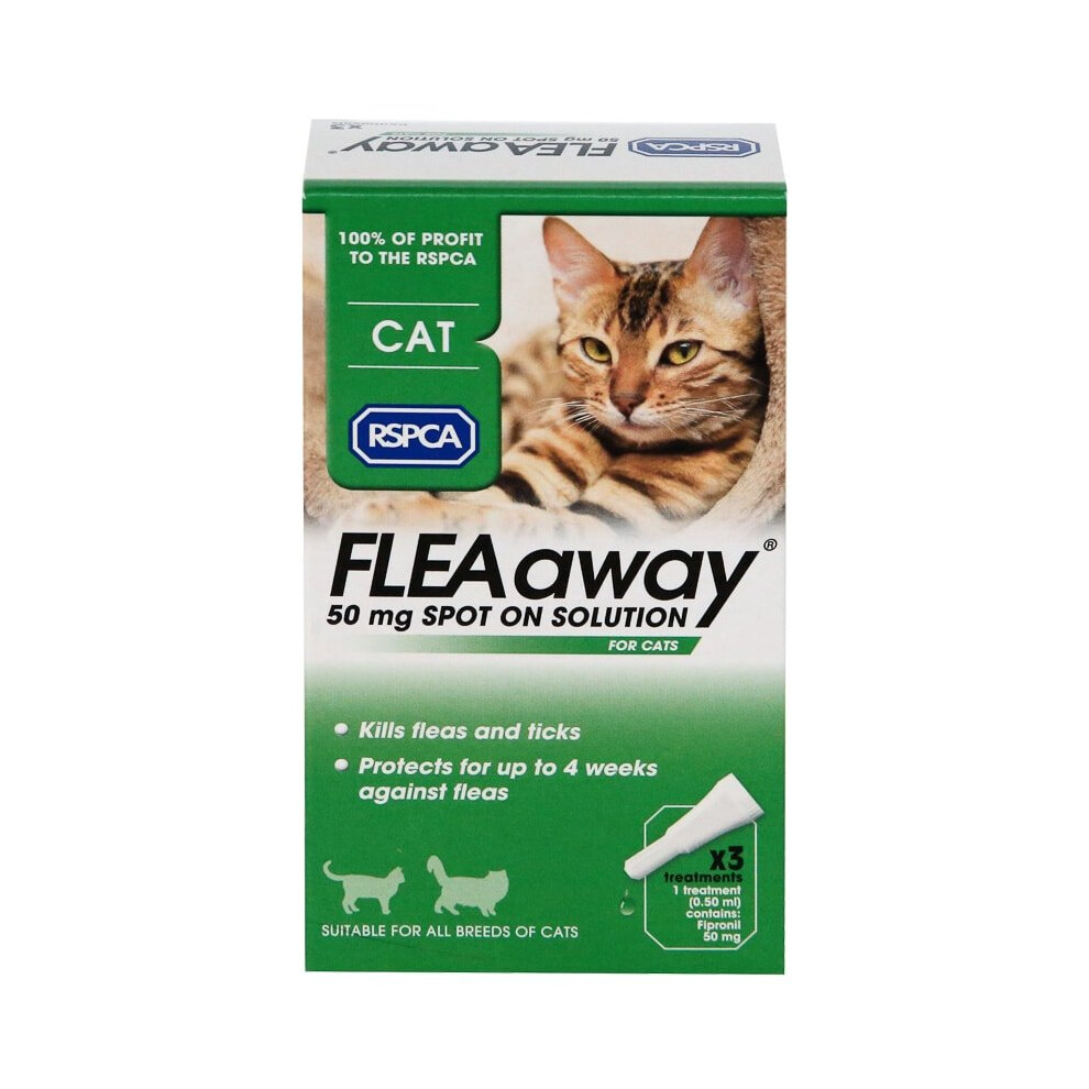 2 x Flea Away Cat treatment 3 x 50mg