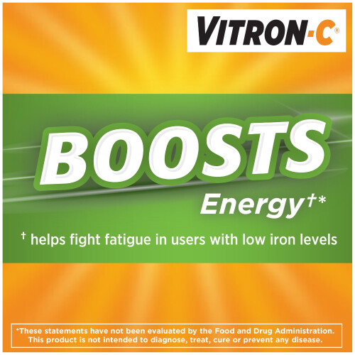 Vitron-C High Potency Iron Supplement with 125 mg Vitamin C, 60 Count 1
