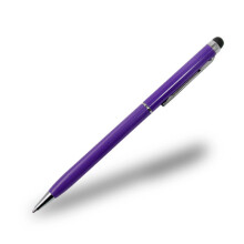 (Purple) Slim 2 in 1 Ballpoint Pen & Capacitive Stylus for Smartphones, Tablets and PC's