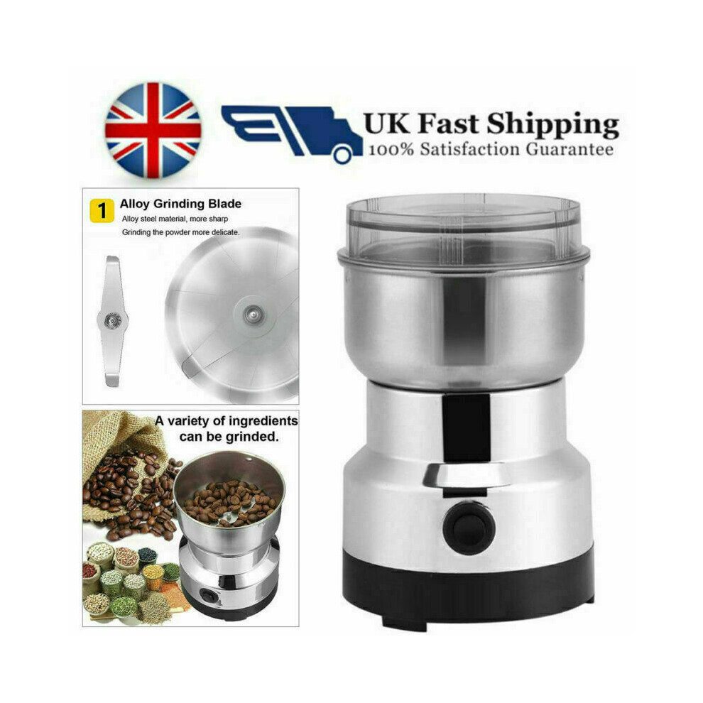 Coffee Grinder 220V Electric Grinding Milling Bean Spice Matte Blender UK Plug