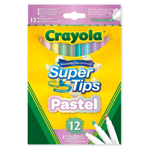 Crayola 12 Bright Supertips Pastel Edition