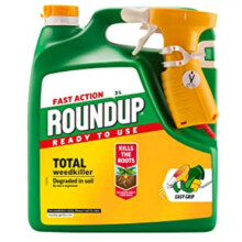 Roundup Fast Action Weedkiller 3L Kills most garden weeds Durable