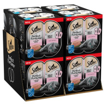 48 x 37.5g Sheba Perfect Portions Luxury Adult Cat Food Tray Salmon in Loaf