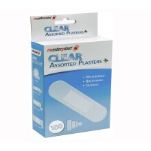 Masterplast Clear Assorted Waterproof Swimmers Plasters Pack Of 100