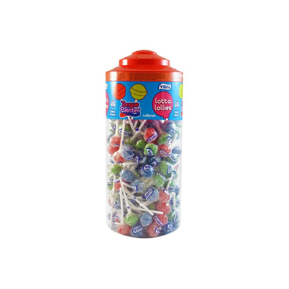 Vidal Tub Of 150 Lotta Lollies Tongue Painter Lollies Tub