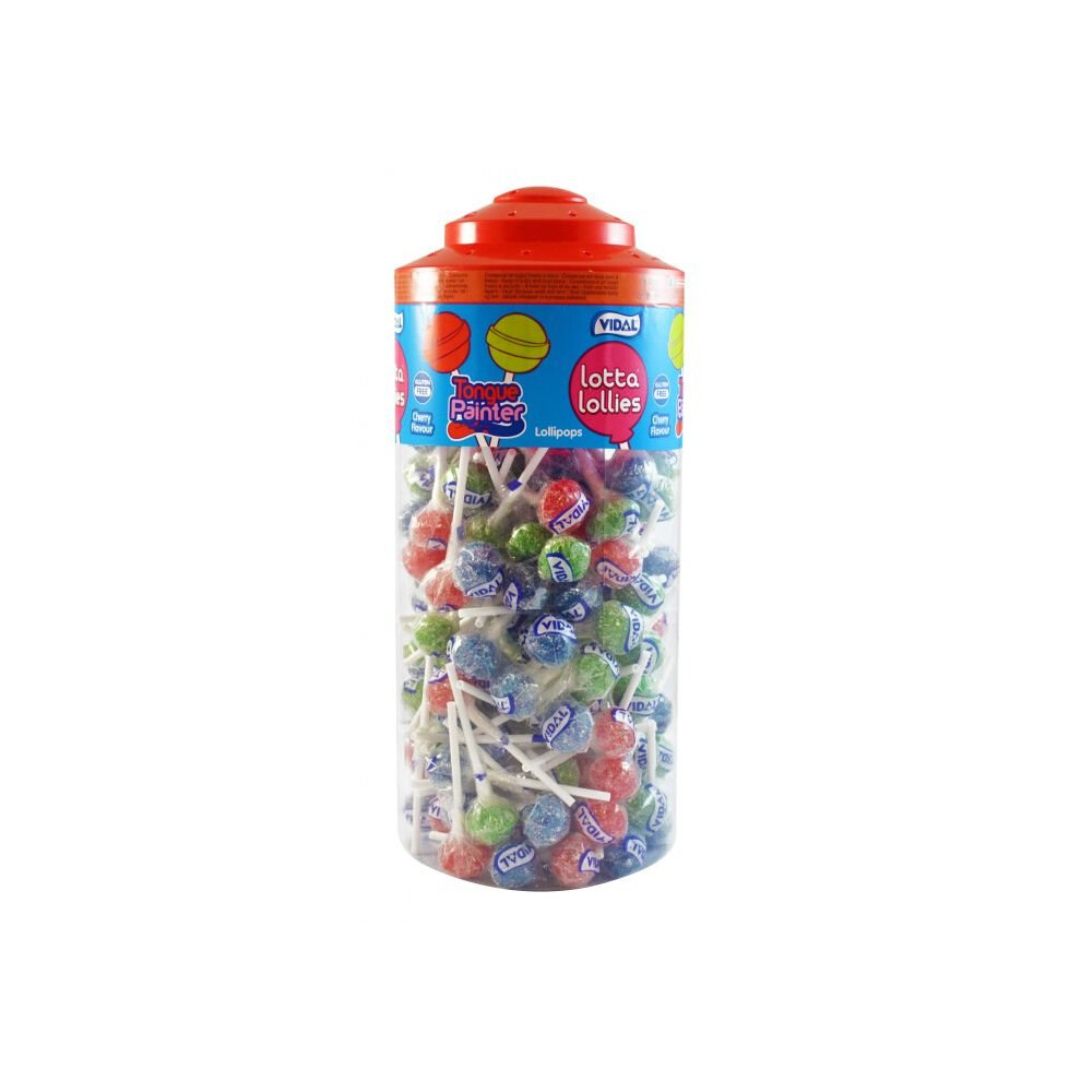 Tub of 150 Vidal Lotta Lollies Tongue Painter Lollies Tub