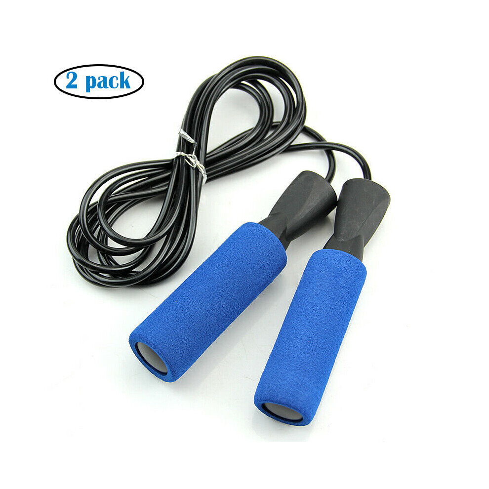 Ranpo 2Pcs Skipping Rope For Fitness Exercise Training And Weight Loss Blue