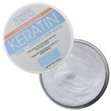 Advanced Clinicals, Keratin, Masca de Păr Sleek + Smooth,  12 oz (340 g)