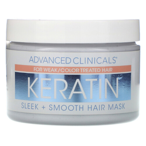Advanced Clinicals, Κεράτιν,  Σμooth + Sleek ΚΑΠ Μάσκα,  12 oz (340 g) 1