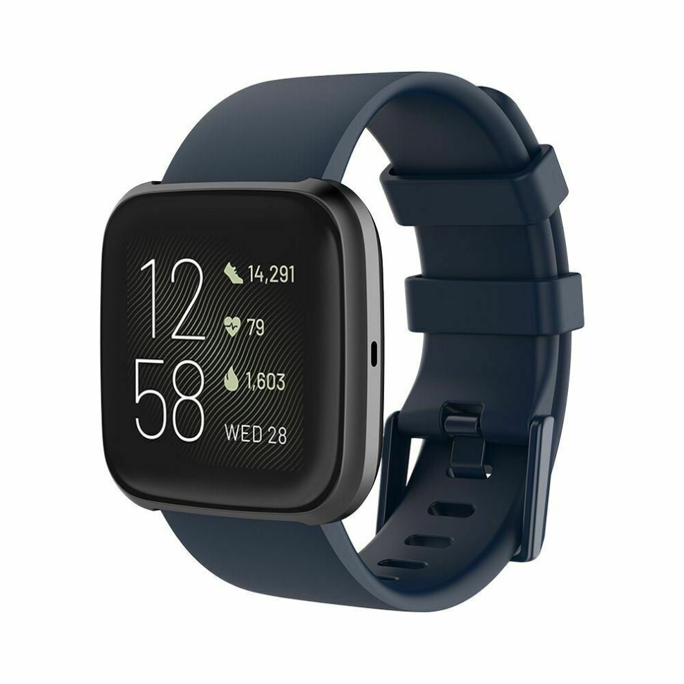 Replacement Strap Silicone Band Bracelet for Fitbit Versa 2/Versa Lite/Versa[Large Fits Wrist 7.1" - 8.7",Blue]