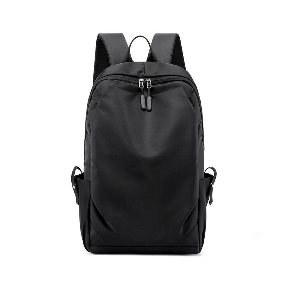 (Black) Men's Waterproof Backpack USB Charging Port Rucksack Travel School Shoulder Bags