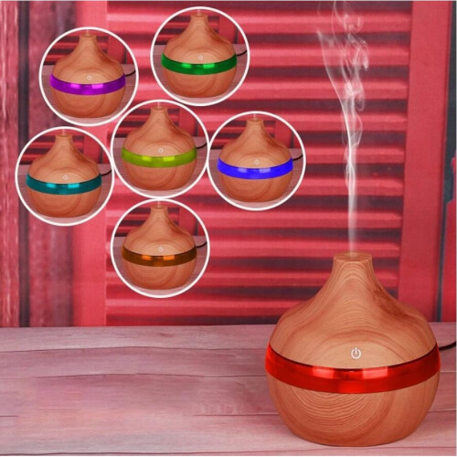 (Dark Brown ) Aroma Essential Oil Electric Humidifier 1