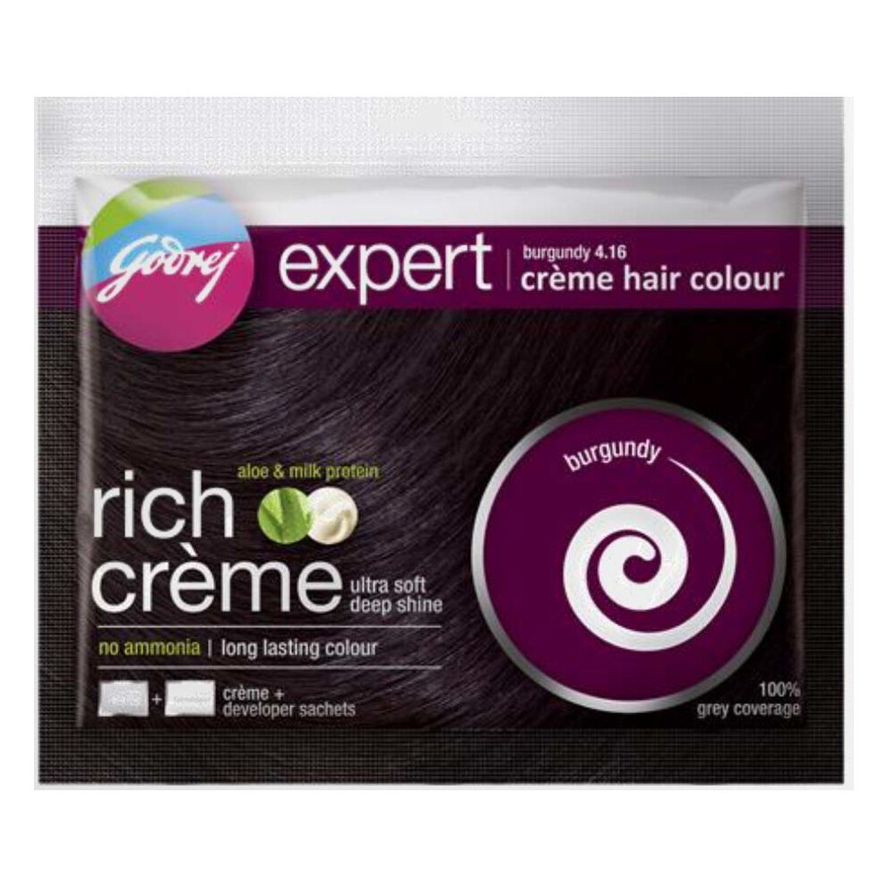 Godrej Multicoloured Expert Rich Creme Hair Dye Colour - Bargundy 4.16