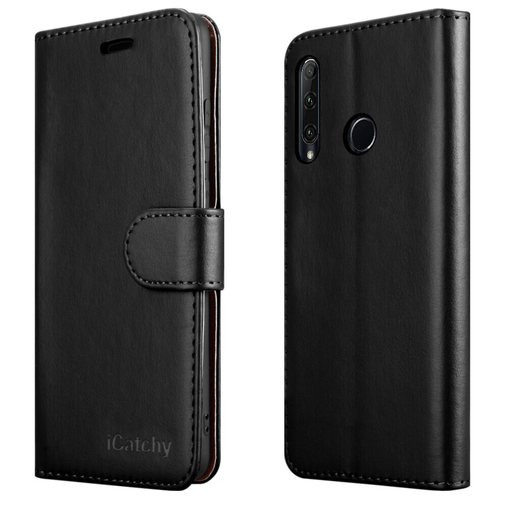 (Black) For Huawei Honor 20E Leather Wallet Case Black 5056298096572