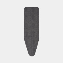 Brabantia Denim Black Ironing Board Cover with 2mm Foam 124 x 38 cm, Size B