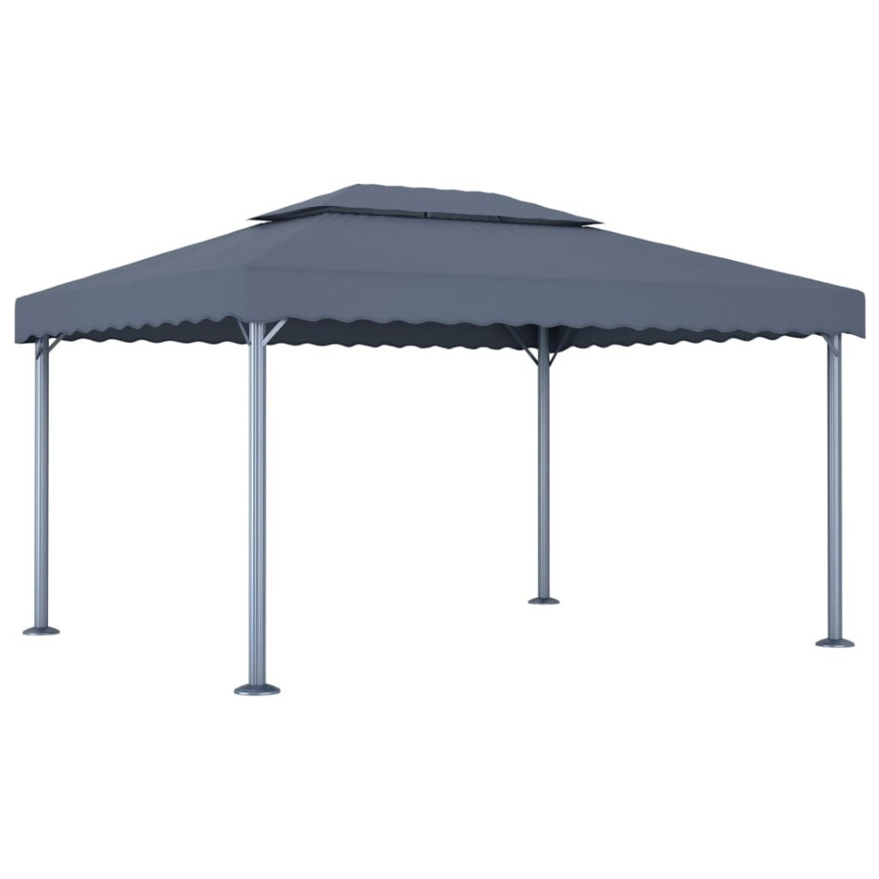 vidaXL Gazebo 400x300cm Anthracite Aluminium Tent Canopy Marquee Pavilion