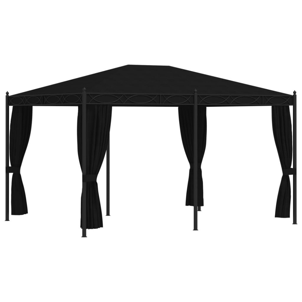 vidaXL Gazebo with Mesh Screens 3x4m Anthracite Steel Garden Party Tent Canopy