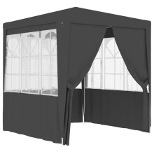 vidaXL Anthracite Garden Party Tent With Side Walls - 2.5 x 2.5m