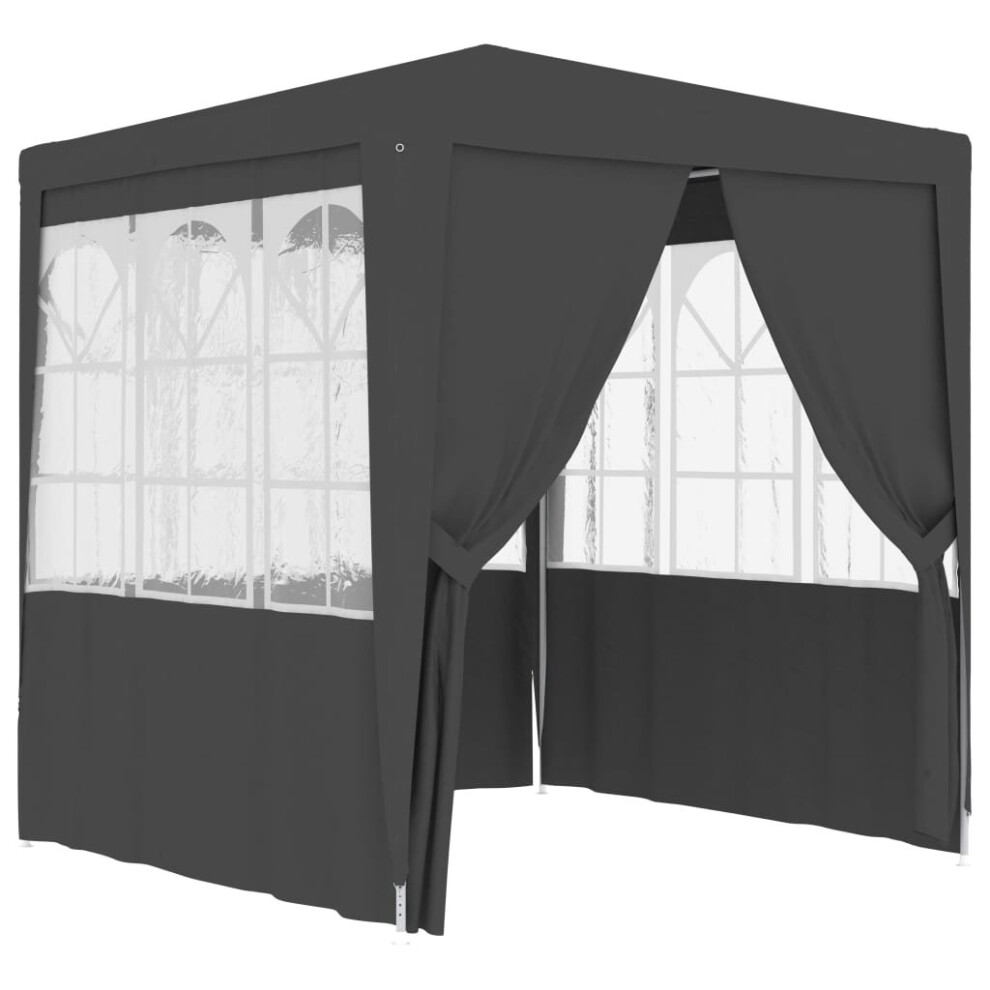 Vidaxl Anthracite Garden Party Tent With Side Walls - 2.5 X 2.5M