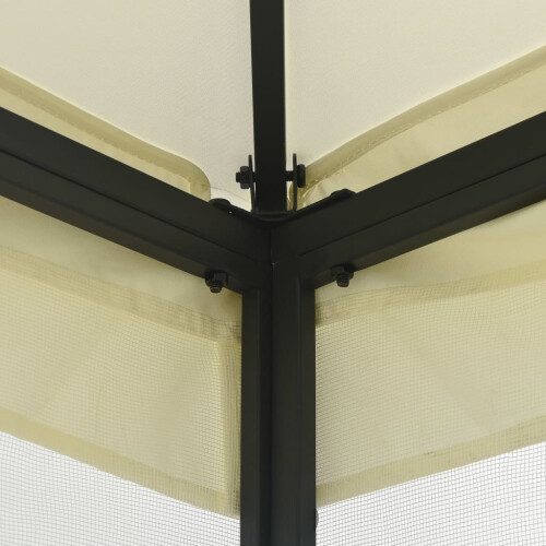 VidaXL vidaXL Pavillon mit Netz 300x400x265 cm Creme 2