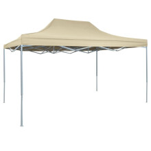 vidaXL Profi-Partyzelt Faltbar 34 m Stahl Creme