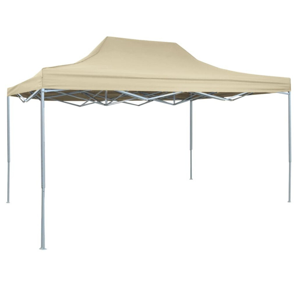 vidaXL Professional Folding Party Tent 3x4m Cream Steel Outdoor Canopy Gazebo