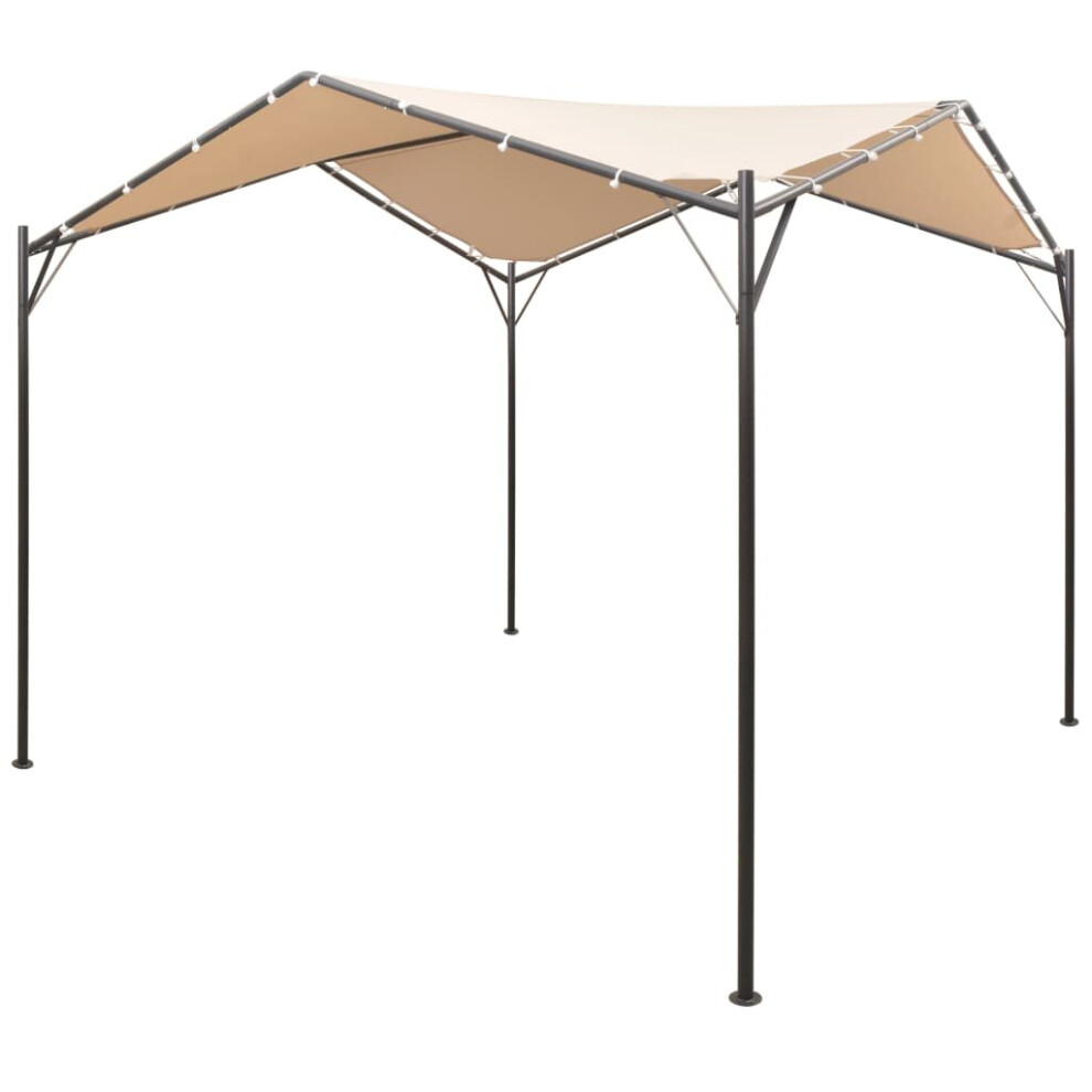 Vidaxl Gazebo Pavilion Tent Canopy 3X3m Steel Beige Outdoor Party Marquee