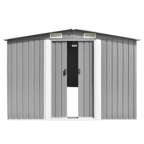 VidaXL vidaXL Gartenhaus 257x298x178 cm Metall Grau 2