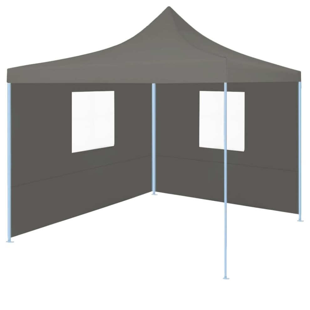 vidaXL Foldable Party Tent Pop-Up with 2 Sidewalls 3x3m Anthracite Gazebo
