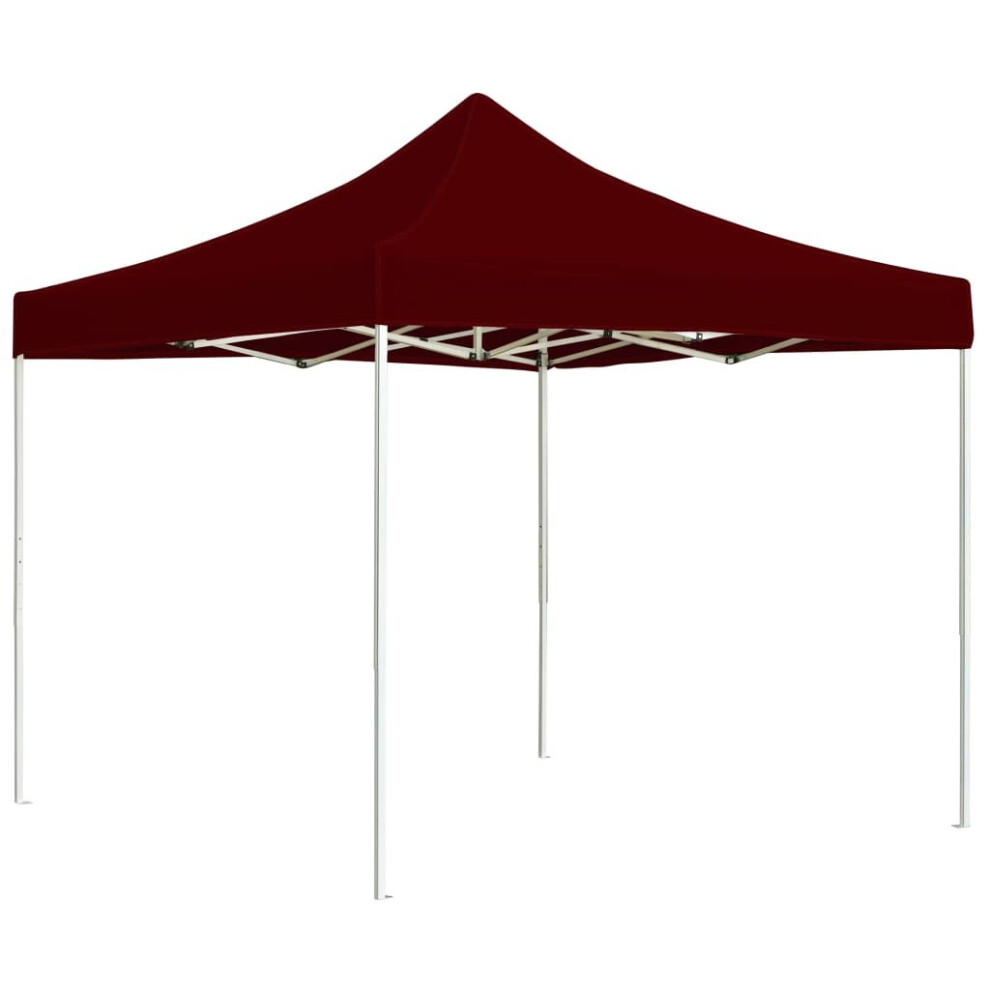 Garden Furniture Set Professional Folding Party Tent Aluminium 2x2 m Bordeaux