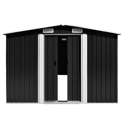 VidaXL vidaXL Gerätehaus 257x298x178 cm Metall Anthrazit 1