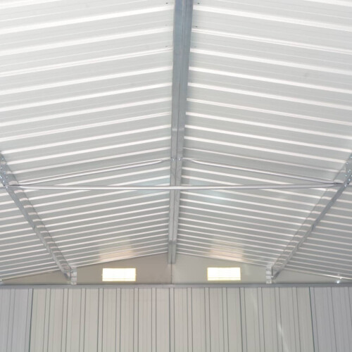 VidaXL vidaXL Gerätehaus 257x392x181 cm Metall Anthrazit 1