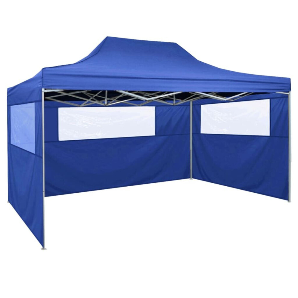 Vidaxl Garden Furniture Set Foldable Tent With 3 Walls 3X4.5 M Blue