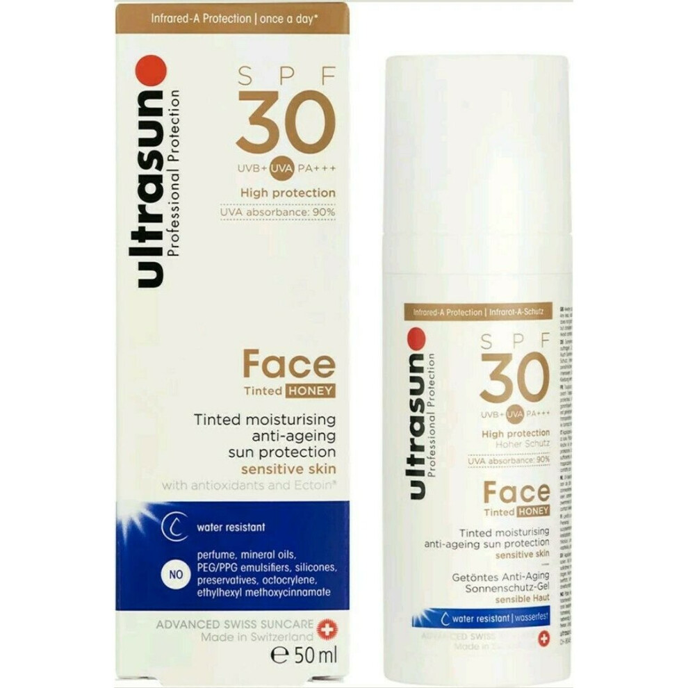 Ultrasun Face Tinted Honey SPF30 50ml Boxed New