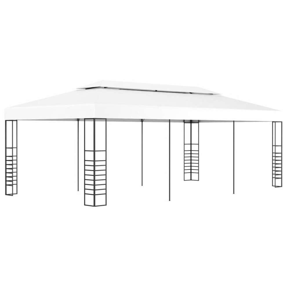 vidaXL Gazebo Marquee 6m White Outdoor Canopy Shelter Tent Awning Sunshade