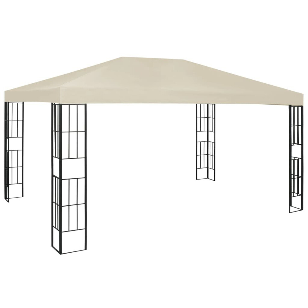 vidaXL Gazebo Cream Outdoor Garden Patio Party Tents Canopy Shelters Covers