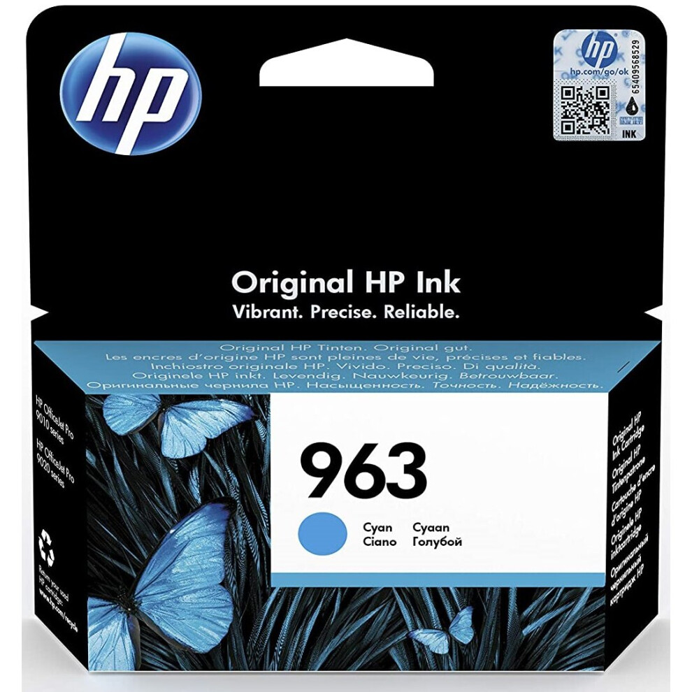 Hp 963 Ink Cartridge Cyan Inkjet 3Ja23ae#Bgx Blue