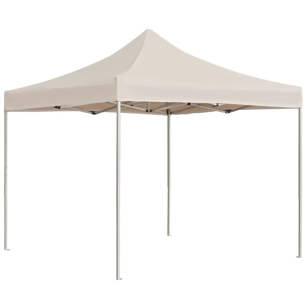 Garden Furniture Set Professional Folding Party Tent Aluminium 2x2 m Cream