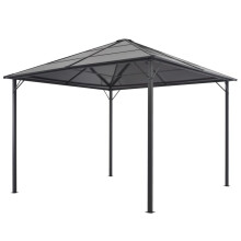 vidaXL Gazebo with Roof Party Tent Canopy Shelter Aluminium 3x3m Anthracite