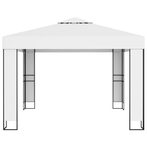 VidaXL vidaXL Pavillon mit Doppeldach 3 x 3 m Weiß 2