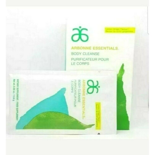 Arbonne Essentials Body Cleanse Detox Sachets (7Day Pack) LemonGinger