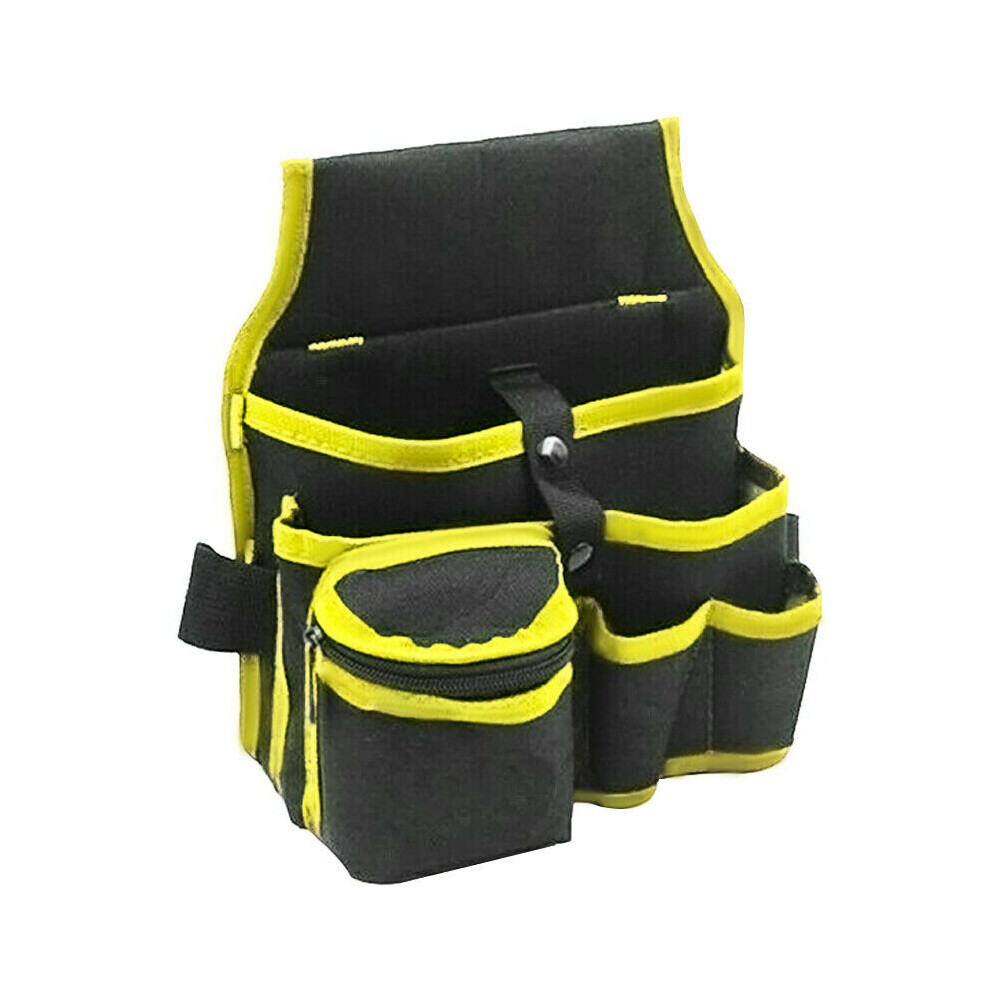 (Yellow) Multi Pocket Tool Belt Pouch Electricians Work Storage Bag Holder Organizer 762540174534